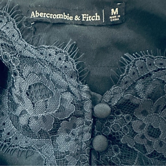 Abercrombie & Fitch Lace Trim Tank Top Camisole Med Y2K Elena Gilbert Whimsigoth - Picture 3 of 4